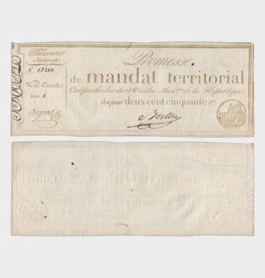 France - 1796 - 250 Francs - "EF-"  #CO5576 - Image 1 of 4