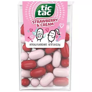 Tic Tac Valentine's Day Strawberry & Cream Flavored Mints 0.84oz - Picture 1 of 1
