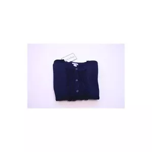 HARTSTRINGS NWT Girls 100% Cotton Ruffle Front Cardigan Sweater Navy Sz 10/12 - Picture 1 of 6