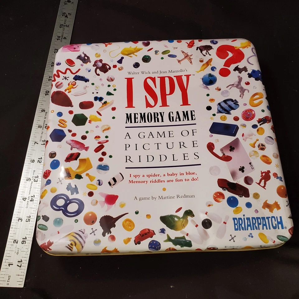 1995 I Spy Memory Game in Tin Box. All 75 Cards Included 100% Complete - Image 1 of 4