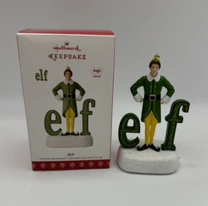 HALLMARK KEEPSAKE BUDDY THE ELF MAGIC SOUND TALKING CHRISTMAS ORNAMENT 2017 New! - Picture 1 of 6