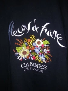 CAMISETA FRANCESA FLEUR DE FRANCE PARIS CANNES COTE D ASUR FLORAL mujer TALLA MED - Imagen 1 de 5