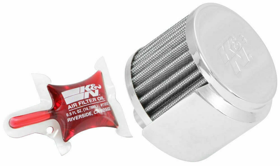 K&N Filter KN62-1519 Push In Valve Cover Vent Filter 3" Od X 2.5"H With 3/4" Tu - Image 1 of 1
