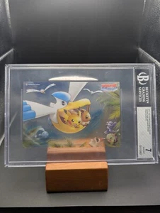 2018 Pokemon Japanese Pokemon Center Clear Card Pikachu Eevee BGS 7 - Picture 1 of 3