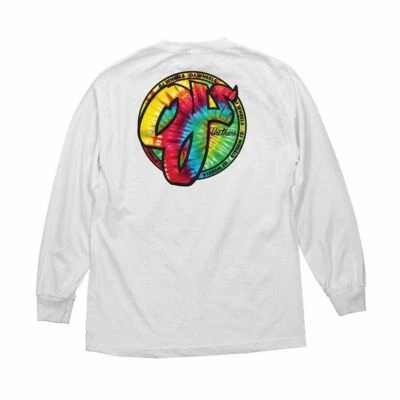 Santa Cruz OJ Wheels OJS TRIPPY JUICE MANGA LARGA Monopatín Camiseta BLANCA Foto 1 de 2