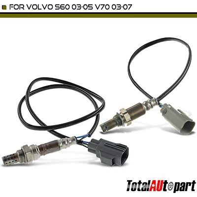 2pcs O2 Oxygen Sensor for Volvo S60 2003-2005 V70 2003-2007 2.4L Up & Downstream - Image 1 of 4