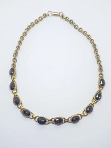Vintage Garnet Gold Filled Necklace - Picture 1 of 8
