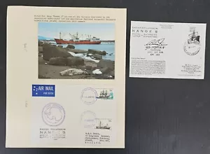 1982 Australian Antarctic Territory Cover+Postcard 2 stamps cd Casey Base - Picture 1 of 5