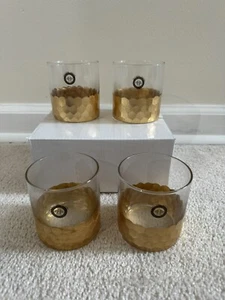 Kerzenständer 4er Set Fitz and Floyd Daphne Gold Glas - Bild 1 von 9