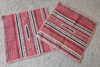 Chaps Almohada Sham 26x26” Telluride Rojo Azul Suroeste Patriótico Algodón Set 2 Foto 1 de 4