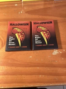 Lote de 2 tarjetas coleccionables de Halloween Fright Rags sellado de fábrica tarjeta oficial de película - Imagen 1 de 2
