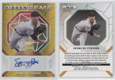 2021 Panini Elite Extra Edition Hidden Gems Gold /10 Spencer Strider #HG-SS Auto