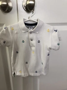 Kitestrings Infant Boys White Polo W/ Colorful Sailboats Sz. 12 Months - Picture 1 of 9