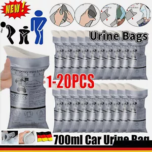 20x Einweg Urinal mit GRANULAT Notfall Reise Toilette WC Urinalbeutel Taschen WC - Bild 1 von 12