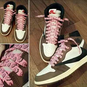 Lacci scarpe piatte Smiley Face per Air AJ Jordan Force 1 Travis Dunk SB Cactus 6 - Foto 1 di 9