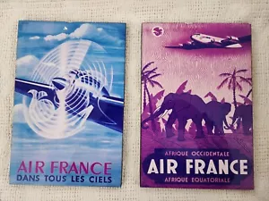 Air France Afrique Dans Tour Travel Wall Decor Art Print Poster Lot (2)! - Picture 1 of 15