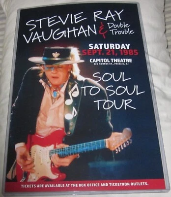 STEVIE RAY VAUGHAN/DOUBLE TROUBLE 1985 CAPITOL THEATRE REPLICA CONCERT POSTER - Image 1 of 2