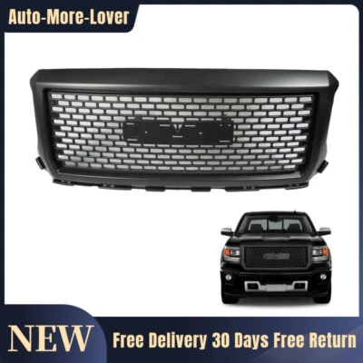 Front Hood Center Grille ABS Matte Black For 2014-2015 GMC Sierra 1500 22758168 - Изображение 1 из 4