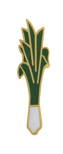 Insignia prendedor del día de San David de puerro galés de Gales - Imagen 1 de 3