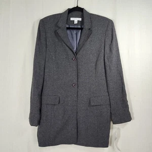 Josephine Chaus Jacket Blazer Suit Coat Women’s 12 Lined Long Zinc Heather - Picture 1 of 12