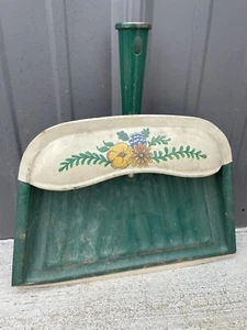 Vintage JV Schilf Floral Metall Kehrschaufel Blumen Mid Century Dekor HL - Bild 1 von 4