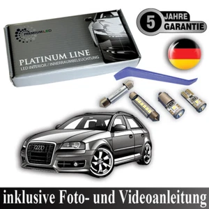 LED Innenraumbeleuchtung Audi A3 8P 8P1 8PA Innenbeleuchtung Innenlicht Set - Picture 1 of 9