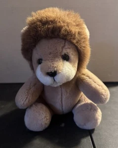 Vintage 1985 Lion Cub w/ Mane & Tail Plush Stuffed Animal Soft Toy 9" Tall - Picture 1 of 4