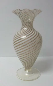 Murano Mid-Century Kunstglas 10,75" Swirl Kupfer Aventurin Vase - Bild 1 von 10