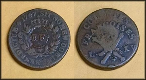 1767 French Colonies Copper with RF counterpunch - Solid VF - BINo - Picture 1 of 1