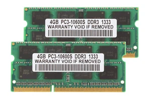 DDR3 RAM 8 GB 2x 4 GB PC3-10600 1333Mhz for MacBook Pro Early /Late 2011 15 in - Picture 1 of 7