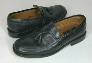 Bostonian Metro Flex Herren Größe 9,5 M Schwarz Quaste Slipper Schuhe Hergestellt in Italien - Bild 1 von 9