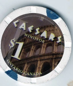 Canada 1.00 Casino Poker Chip: Caesars; Windsor, Ontario - Foto 1 di 2