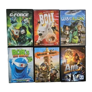DVD Lot Of 6, Bolt, G-Force, Bob's Big Break, Antboy, Luis & The Aliens Used - Picture 1 of 2