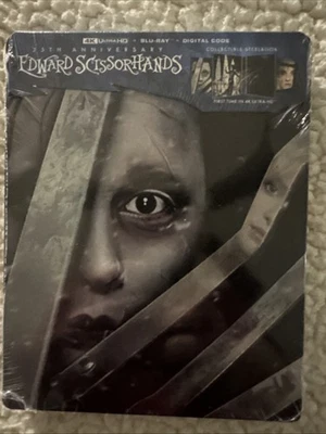 EDWARD SCISSORHANDS STEELBOOK 4K ULTRA HD + BLU-RAY + DIGITAL NEW! - Image 1 of 2