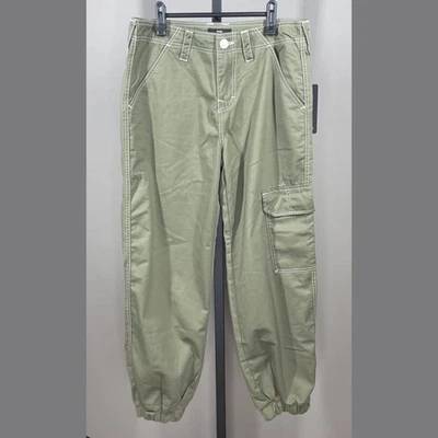 NEW True Religion Pants Womens 28 green Bobbi cargo jogger designer casual baggy - Image 1 of 4