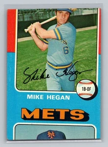 1975 Topps #99 Mike Hegan Error Miscut METS - Picture 1 of 2