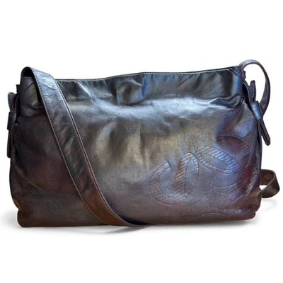 De Colección Loewe Anagrama Hobo Bolso de Hombro Bandolera Cartera Personalizada Teñida Espresso Lujo Foto 1 de 4