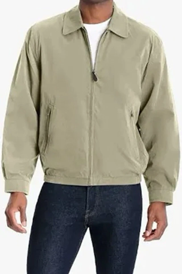 NWT London Fog Men's Auburn Light Weight Zip Front Golf Jacket Beige Cement 4XT - Изображение 1 из 1