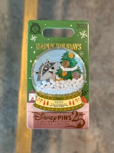 2025 Disney Grand Californian Hotel Snow Globe Pin Meeko Pocahontas LE 2000 New - Picture 1 of 1