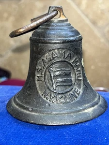Antike maritime Bronze Glocke M.S. Asama Maru N.Y.K. Linie Japan Oktober 1929 - Bild 1 von 8