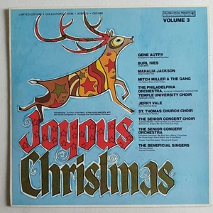 Joyous Christmas Vintage Vinyl LP Record Burl Ives, Gene Autry, Mahalia Jackson - Picture 1 of 6