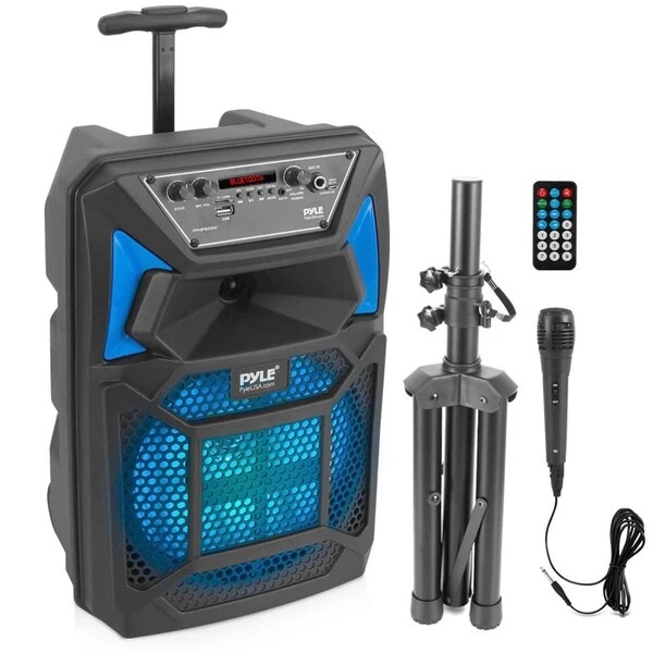 Pyle PPHP82SM.5 8" Portable Pa Speaker With Led Lights (Open Box) - Image 1 of 1