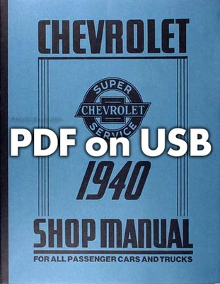 Manuale Di Riparazione Digitale Per Auto E Camion Chevrolet 1939 1940 PDF Su USB - Immagine 1 di 4