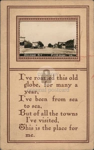 RPPC Pierson, IA Straßenszene zweite 1913 Lidia Reinhart Woodbury County - Bild 1 von 2