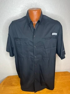 Camisa Para Hombre Columbia PFG Omni-Sombra Pez S/S Botón Frontal Extra Grande XL - Negra - Imagen 1 de 6