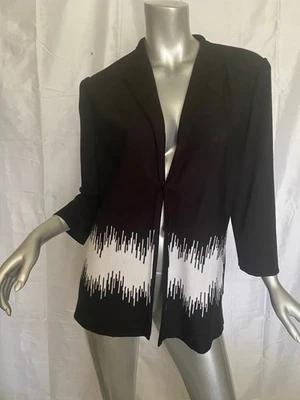 Chaqueta tejida blanca y negra para mujer MISOOK manga 3/4 talla L nueva Foto 1 de 4