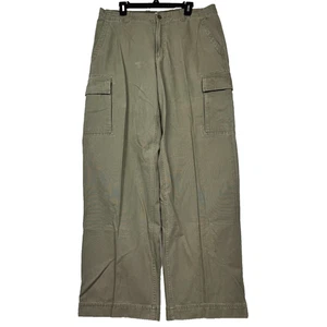 Patinador vintage Y2K holgado carga hueco caqui para hombre 34x34 pierna ancha relajada años 00 - Imagen 1 de 12
