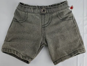 Pantaloncini jeans Build-A-Bear BABW denim nero sbiadito - ottime condizioni - Foto 1 di 2