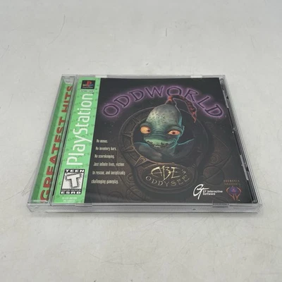 Oddworld: Abe's Oddysee (Sony PlayStation 1, PS1) Complete CIB - Tested - Image 1 of 4