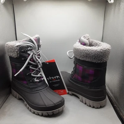 Botas Storm By Cougar Carlisle Carlisle para mujer 6M carbón/orquídea con cordones E90 Foto 1 de 4